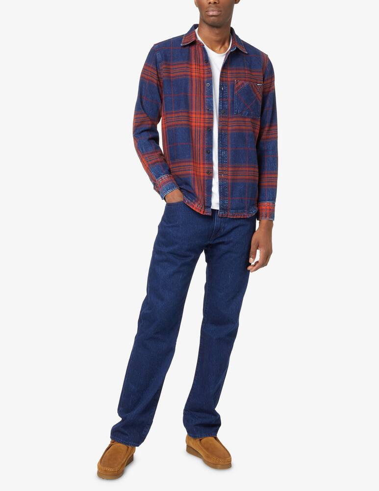 rinascente Replay Camicia quadro grande in denim - Multicolor