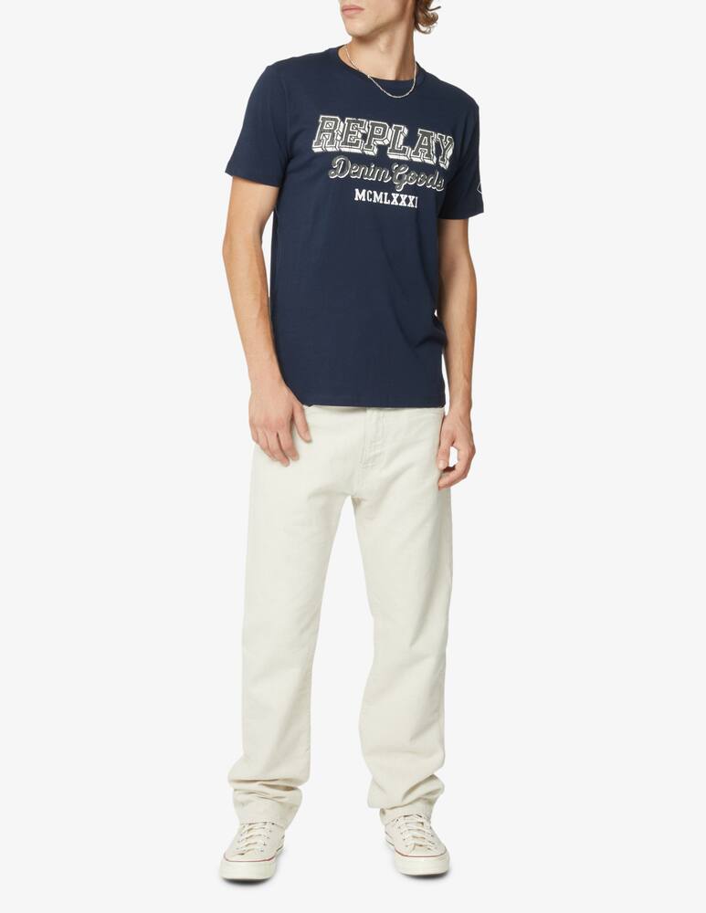 rinascente Replay Replay lettering t-shirt - Blue