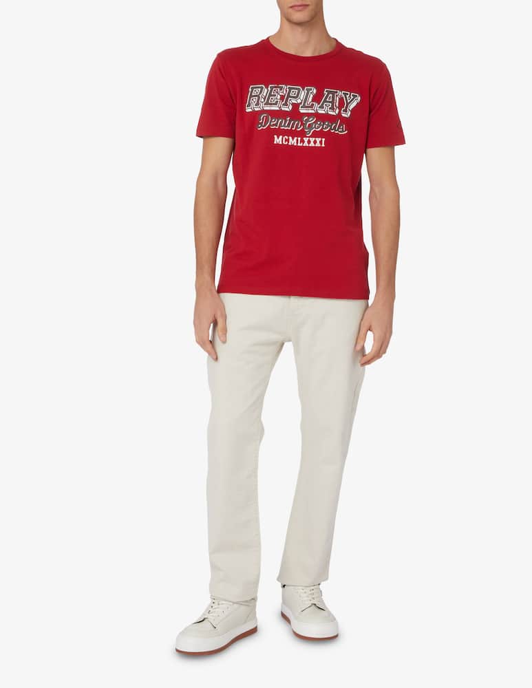 rinascente Replay Maglietta manica corta scritta replay - Rosso