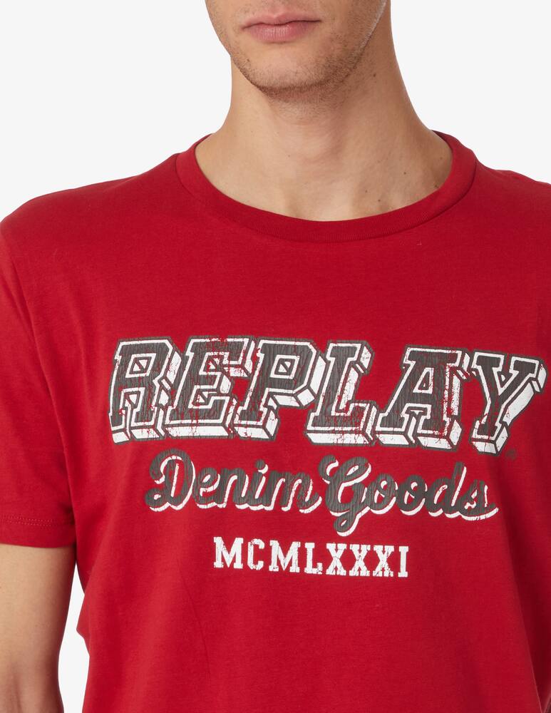 rinascente Replay Maglietta manica corta scritta replay - Rosso