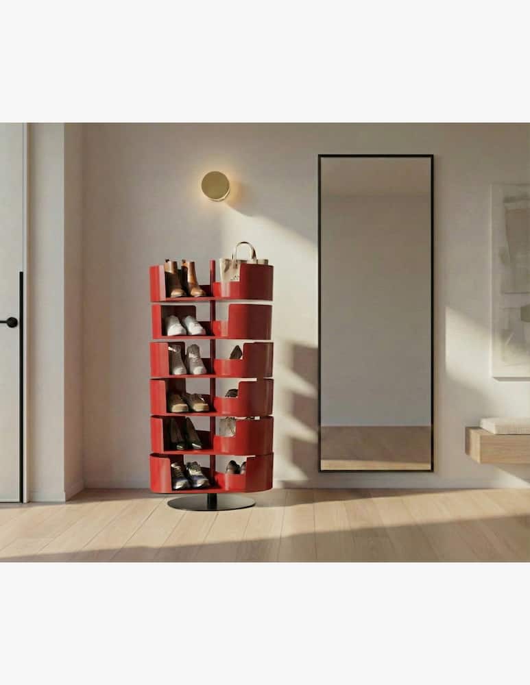 rinascente Soldidesign Infinity Rosso Scarpiera Di Design 6 Ripiani