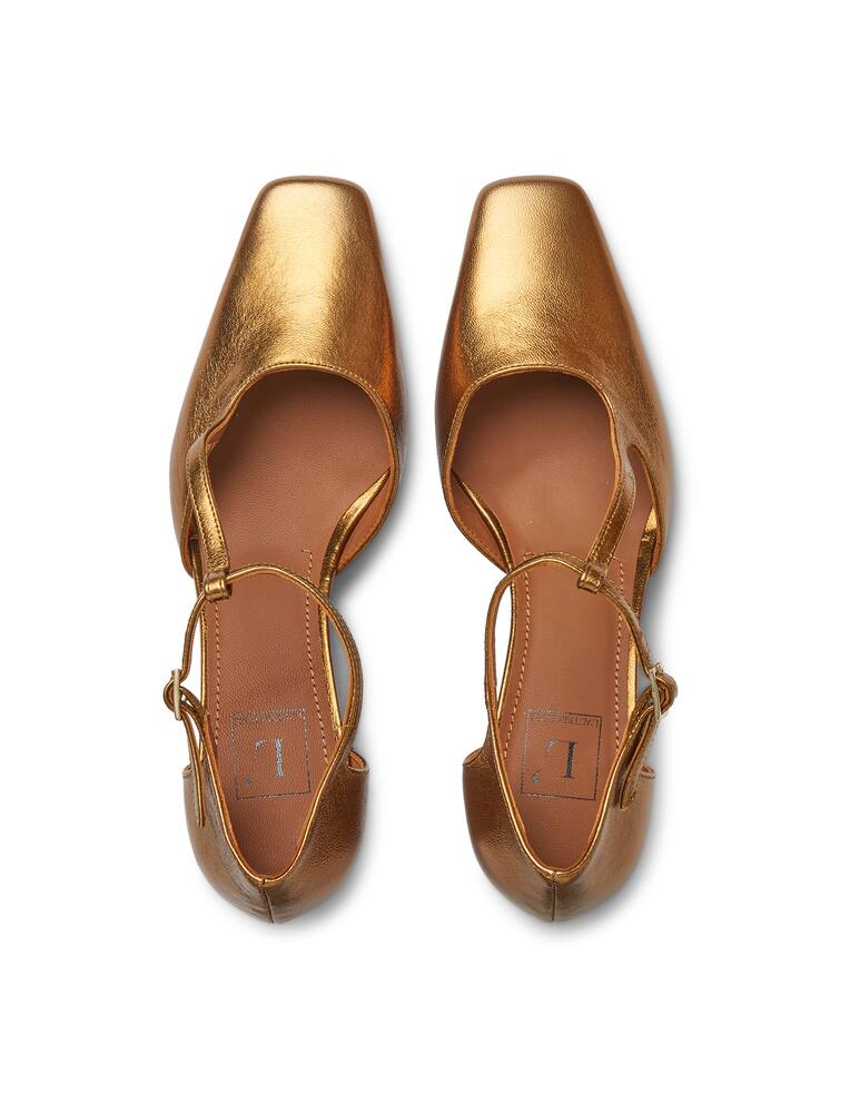 rinascente L'Autrechose Scarpe tacco basso t-bar in pelle