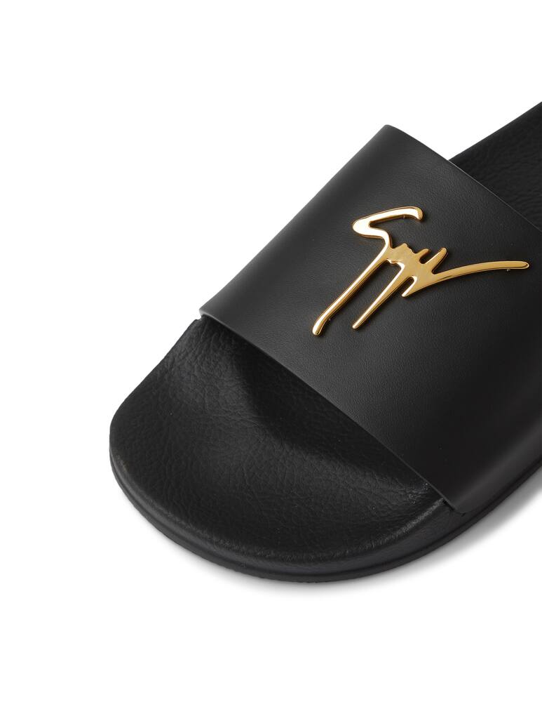 rinascente Giuseppe Zanotti Ciabatte logo in oro - nero