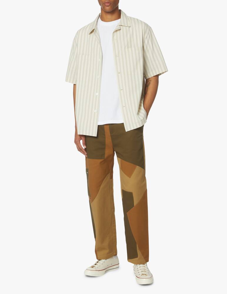 rinascente Barena Camicia manica corta solana righe - oliva