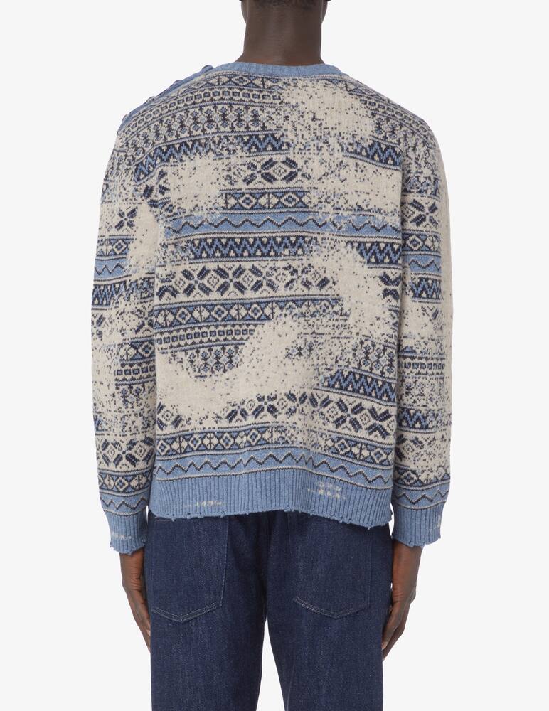 rinascente Barena Maglia girocollo con trama - Blu