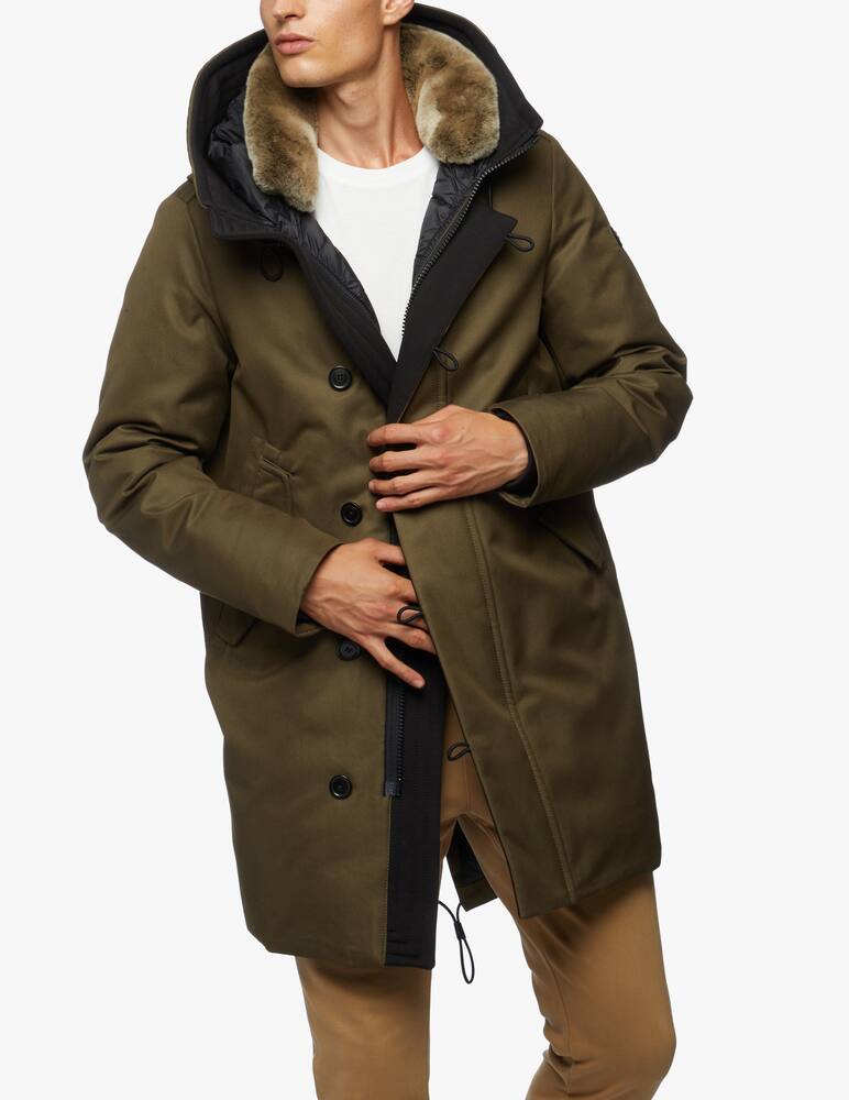 rinascente Peuterey Parka kasa military con collo in pelo