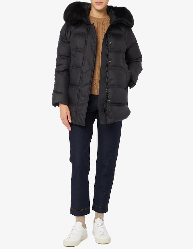 rinascente Peuterey Flared takan with synthetic fur