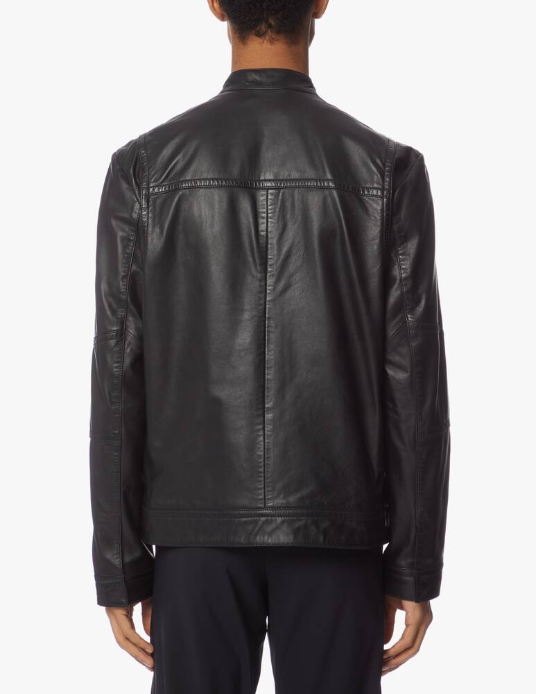 rinascente Peuterey Giacca biker in pelle saguaro - nero