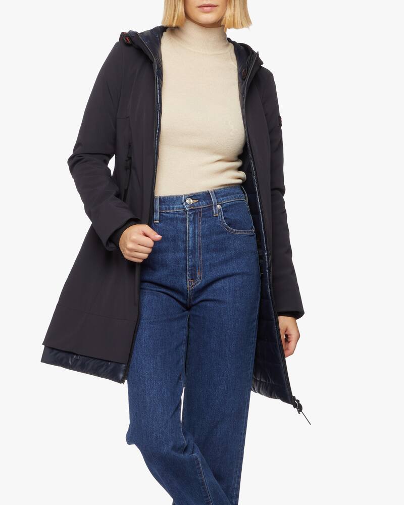 rinascente Peuterey Bakary hooded midi jacket - Blue