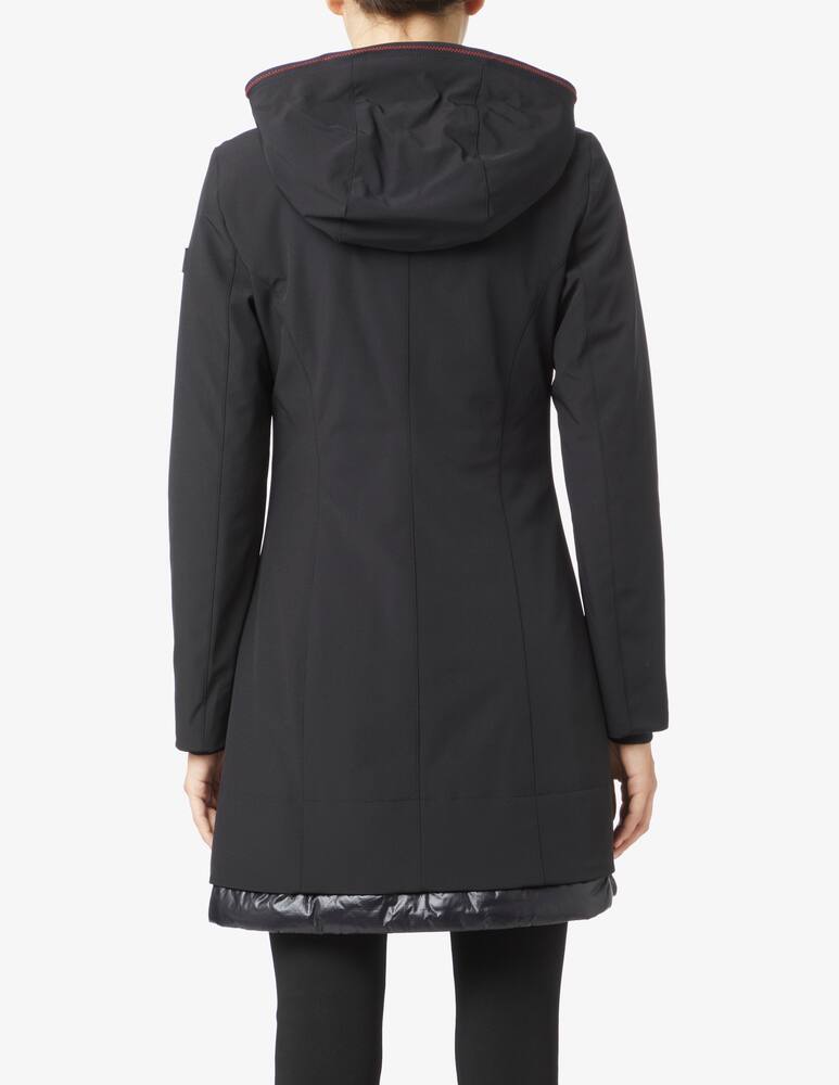 rinascente Peuterey Giacca bomber midi con cappuccio Bakary MD softshell - Nero