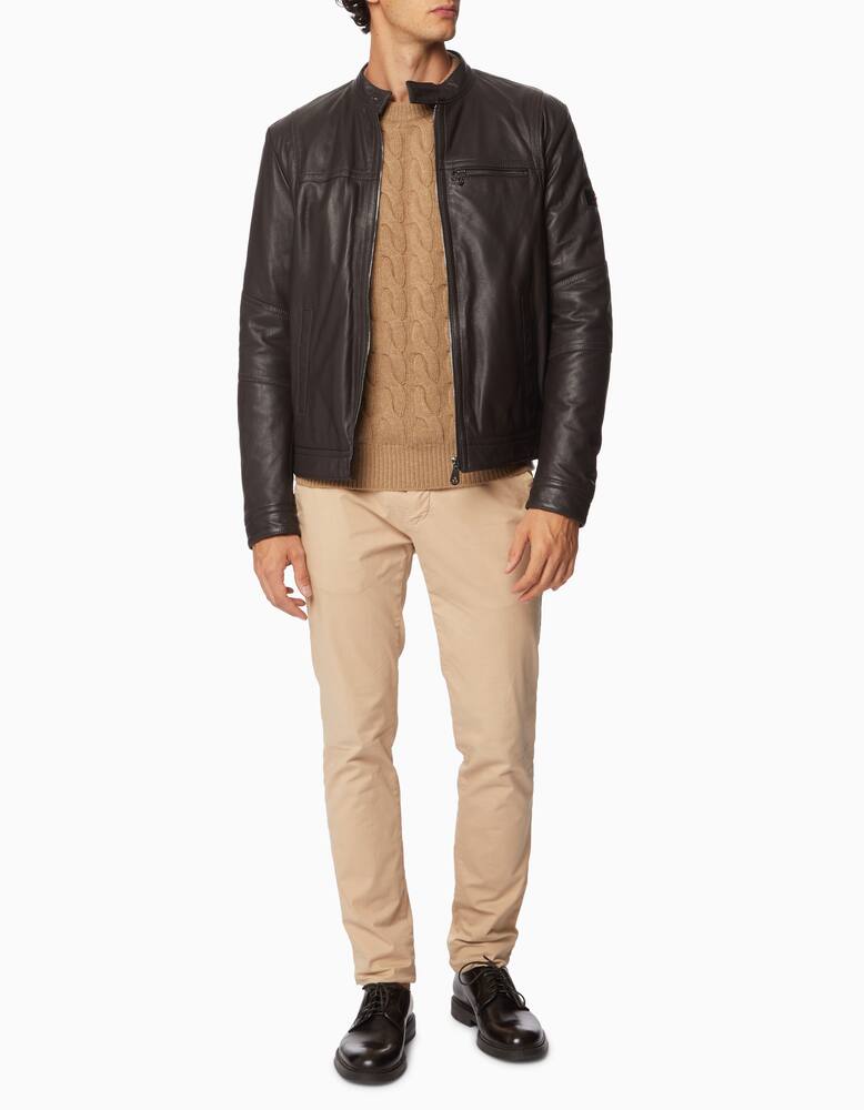 rinascente Peuterey Leather saguaro biker jacket