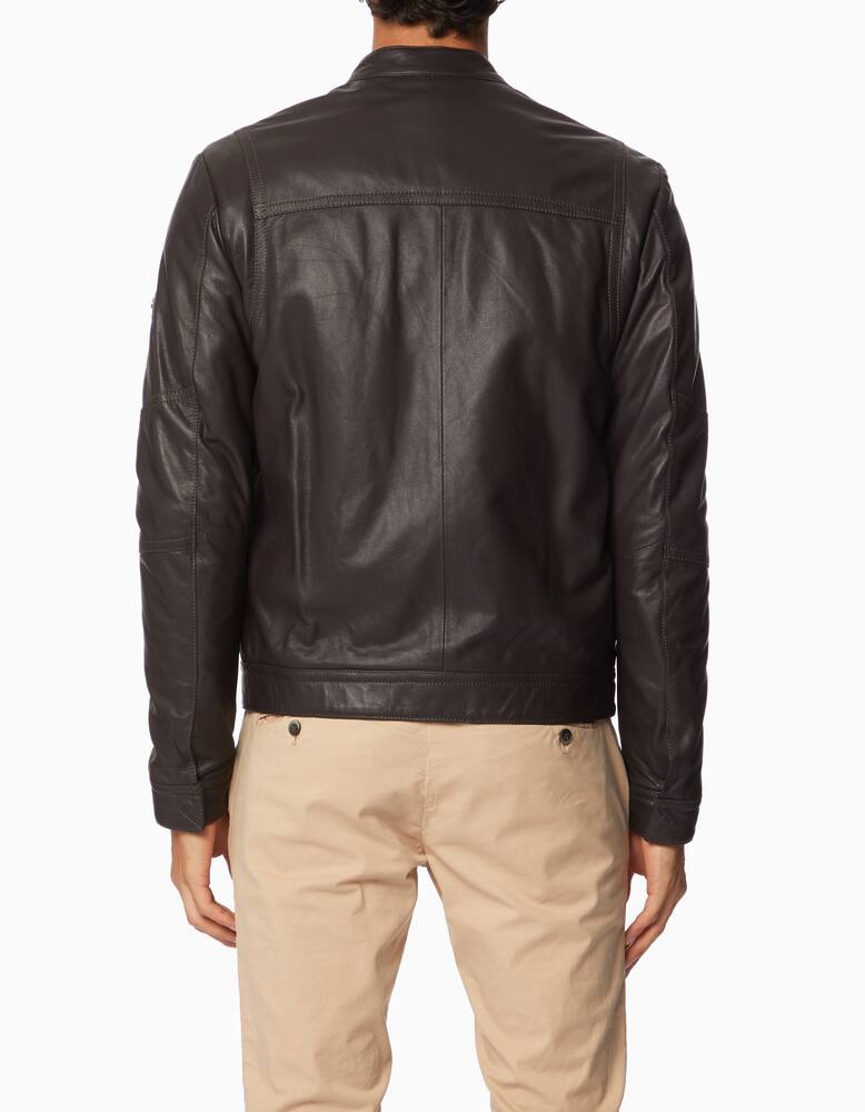 rinascente Peuterey Leather saguaro biker jacket