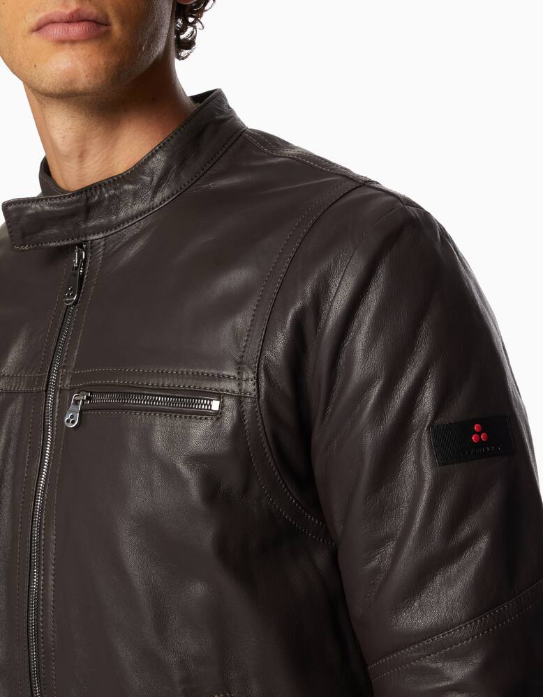 rinascente Peuterey Leather saguaro biker jacket