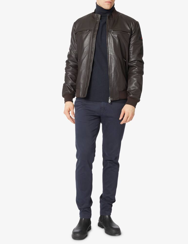 rinascente Peuterey Sands leather bomber jacket