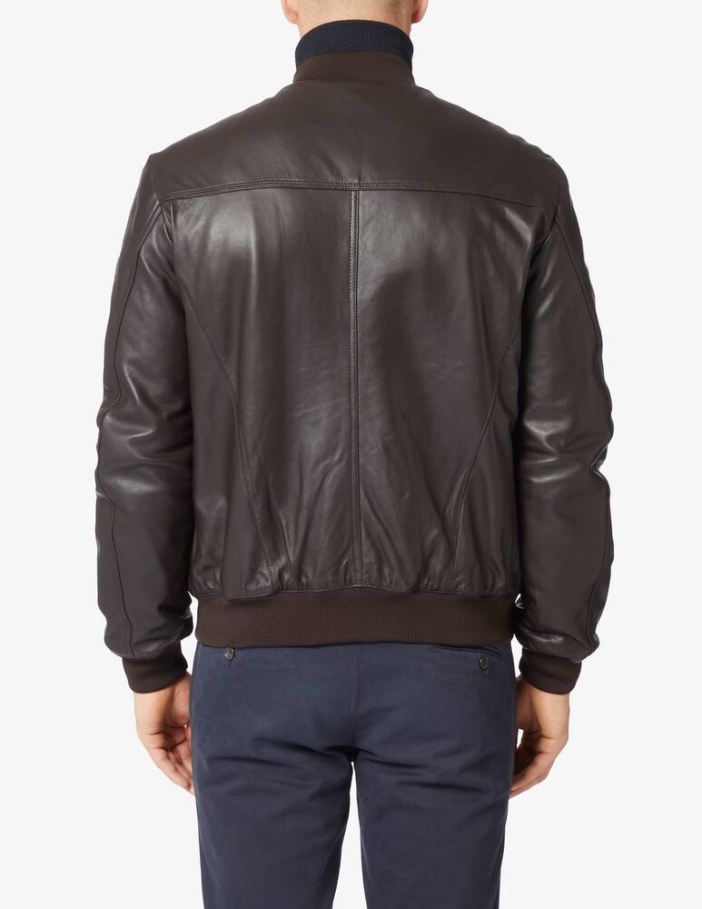 rinascente Peuterey Sands leather bomber jacket