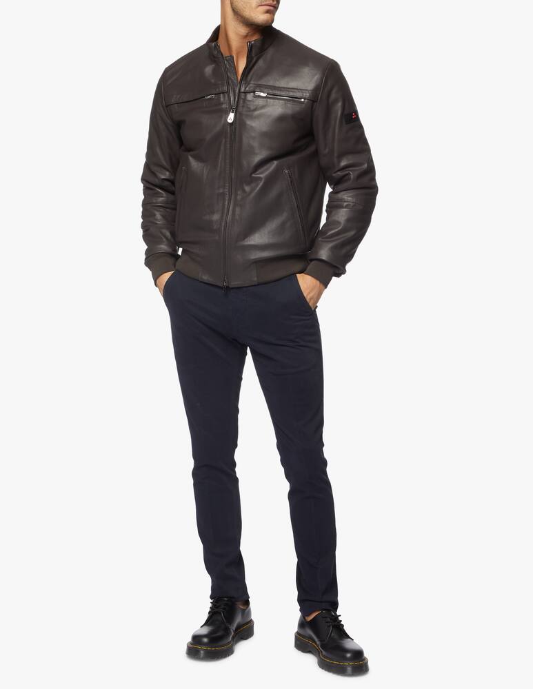 rinascente Peuterey Leather sands biker jacket