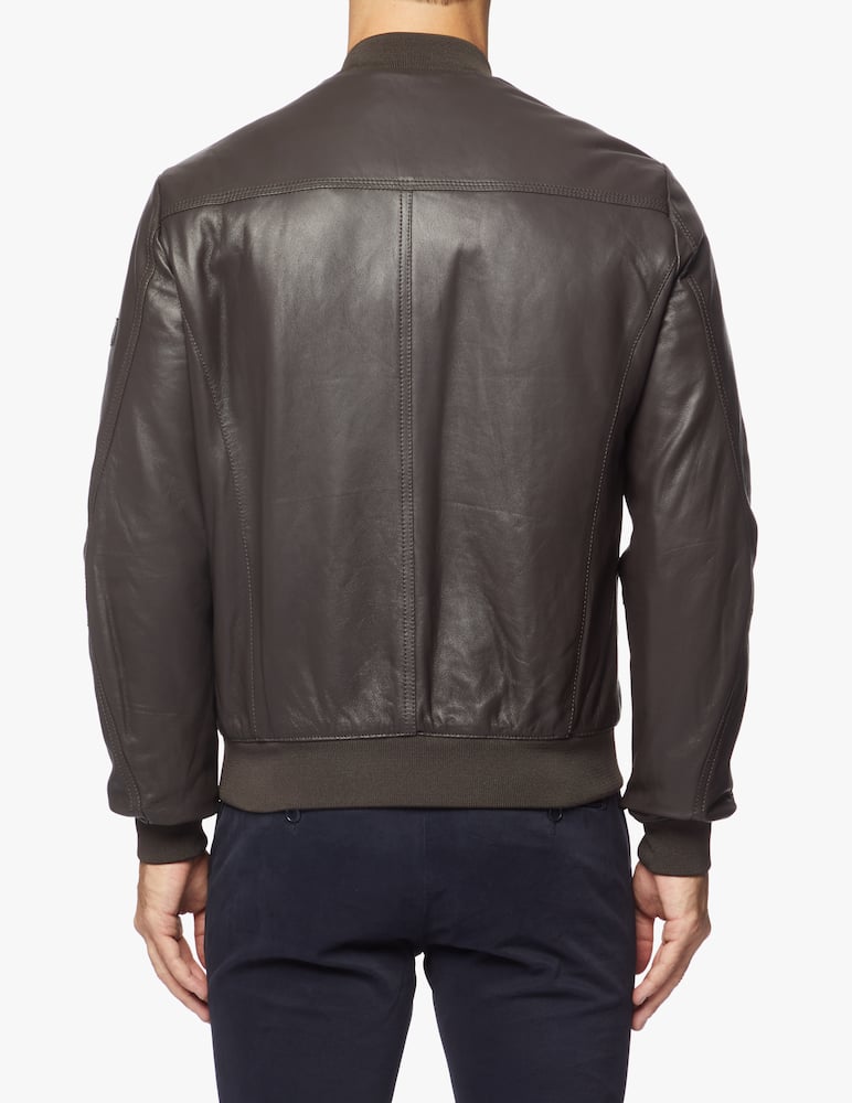 rinascente Peuterey Leather sands biker jacket