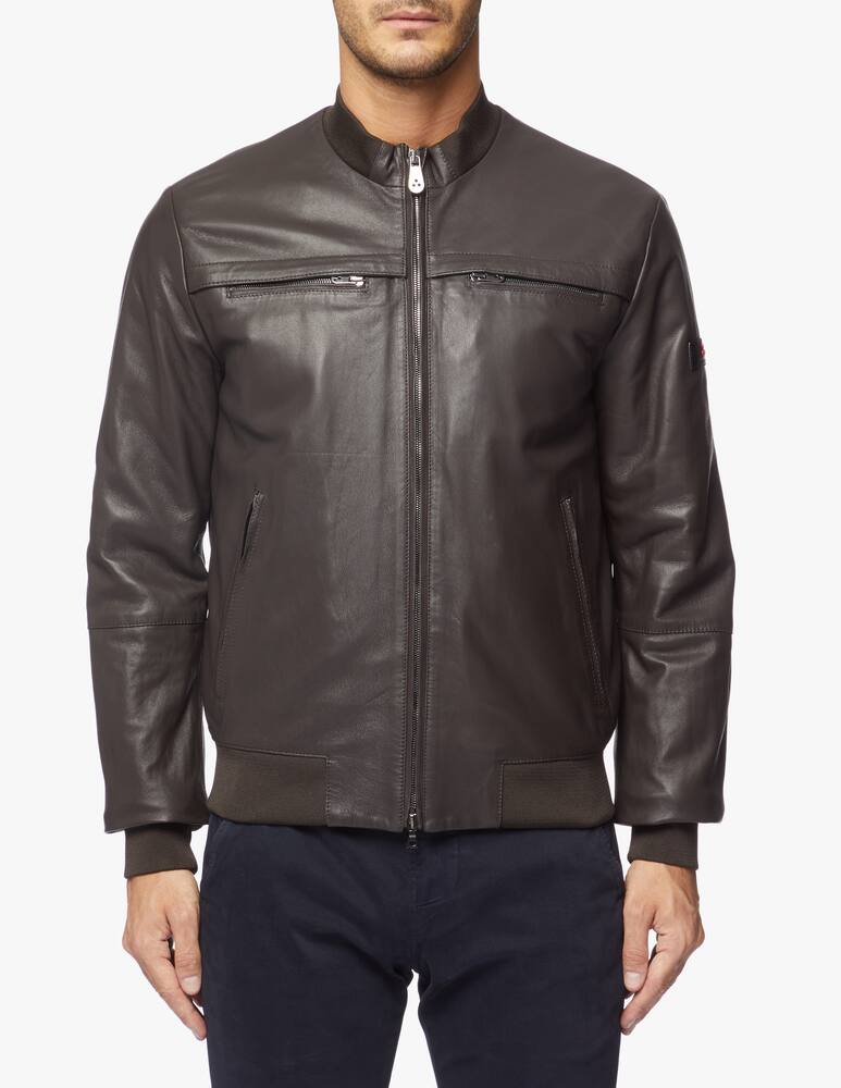 rinascente Peuterey Leather sands biker jacket