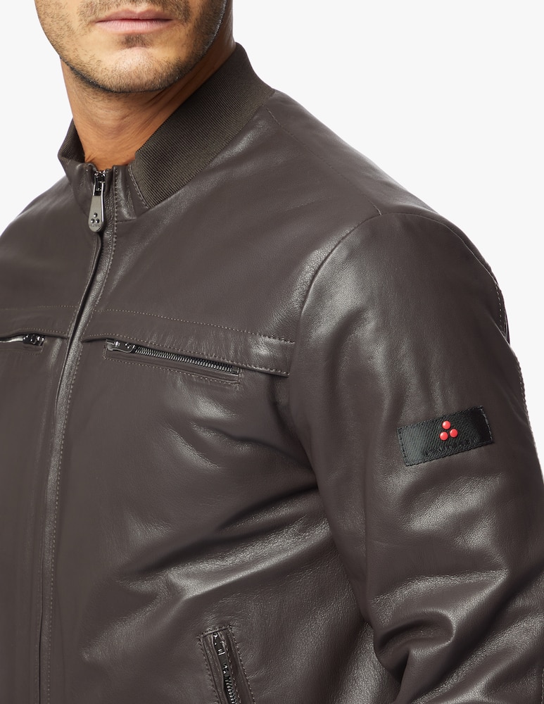 rinascente Peuterey Leather sands biker jacket