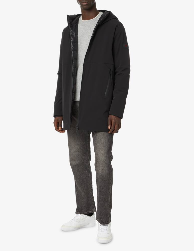 rinascente Peuterey Giacca lunga softshell con cappuccio - Nero