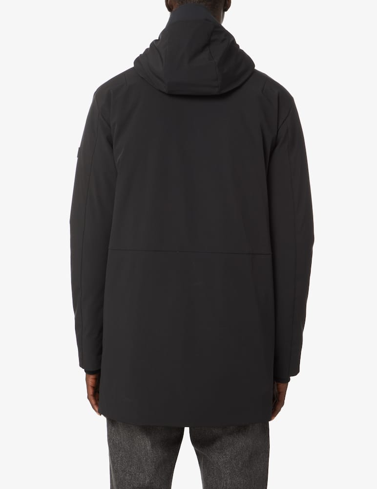 rinascente Peuterey Giacca lunga softshell con cappuccio - Nero