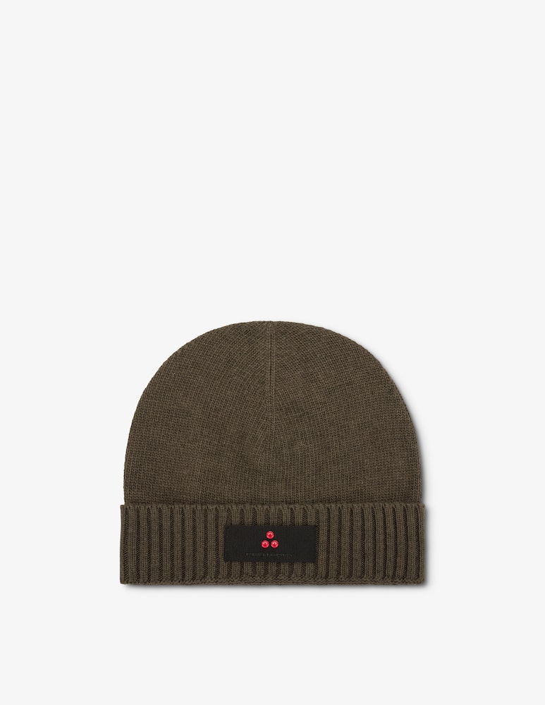 Peuterey Beanie liscio con patch logo silli - immagine 2 Peuterey Beanie liscio con patch logo silli - immagine 2