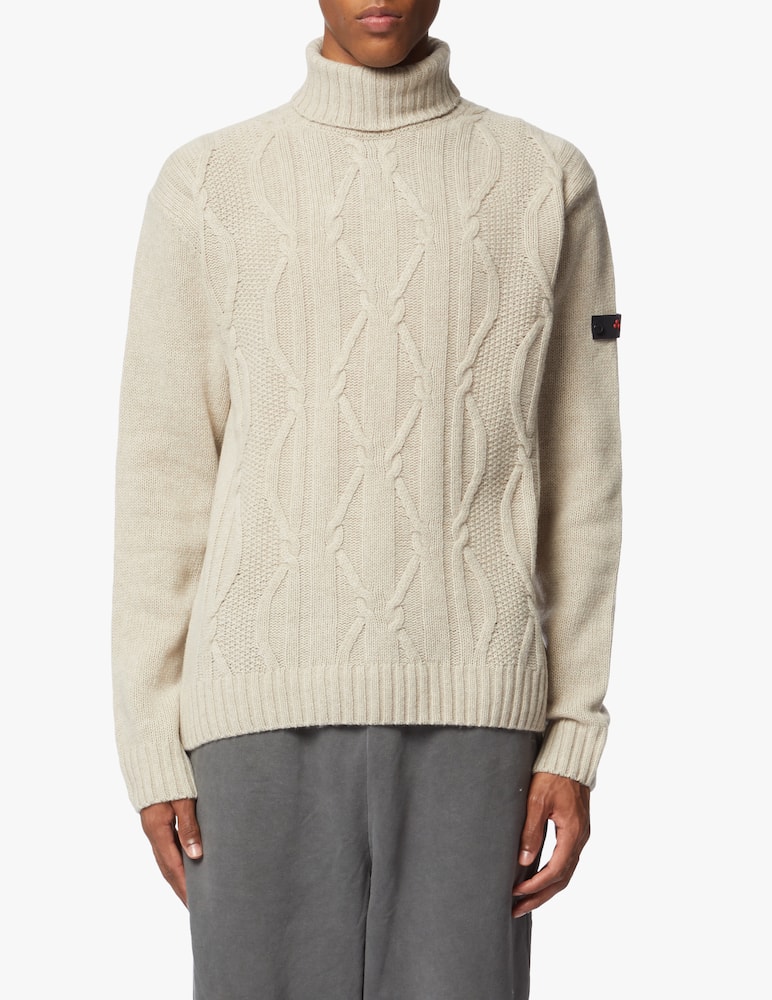 rinascente Peuterey Maglia collo alto alphard in misto lana motivo a treccia