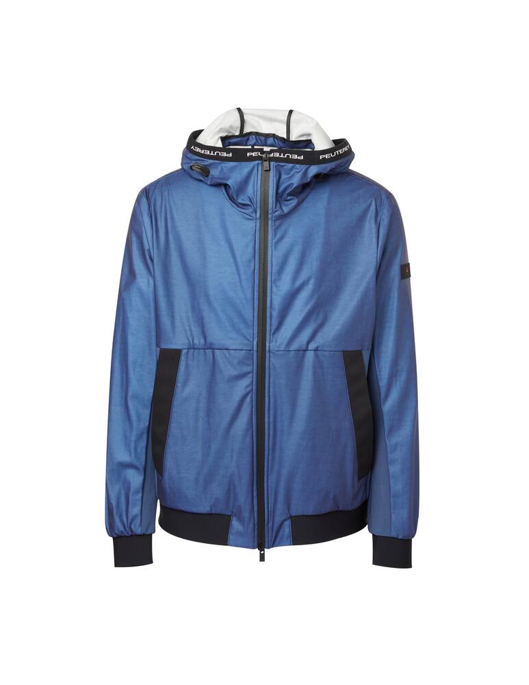 rinascente Peuterey Giacca bomber con cappuccio in nylon - blu