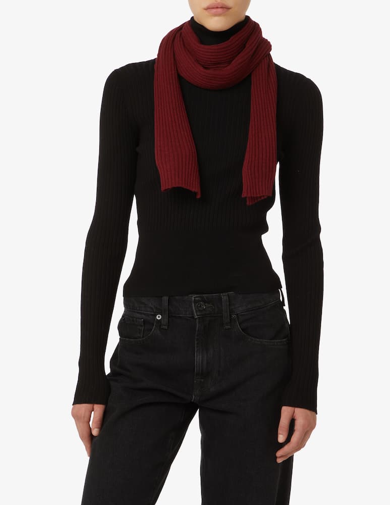 rinascente Peuterey Ribbed scarf - Red