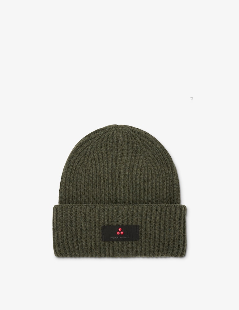 Peuterey Beanie a costine con patch logo savis - immagine 1 Peuterey Beanie a costine con patch logo savis - immagine 1