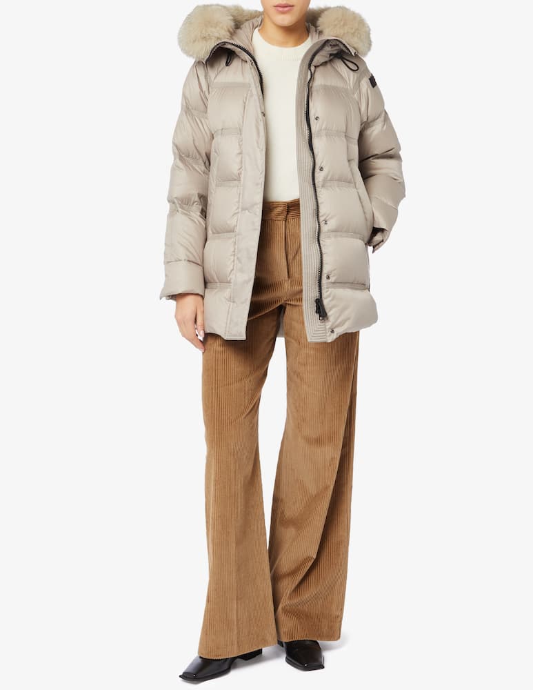 rinascente Peuterey Flared takan with synthetic fur