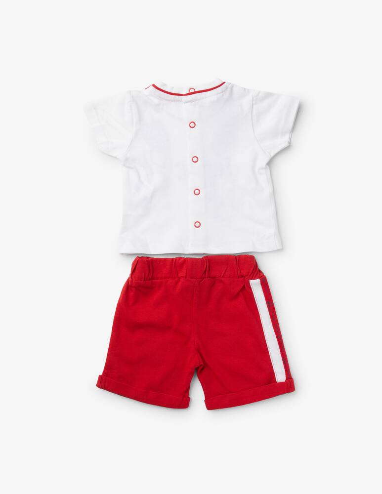 rinascente Brums Completo 2 pezzi maglietta e pantalone corto - Rosso