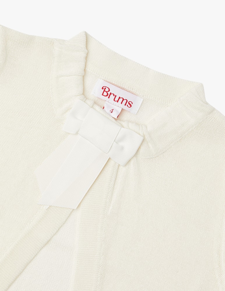 rinascente Brums Giacca tricot con fiocco - Bianco