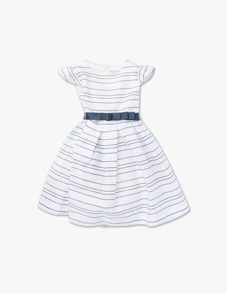 rinascente Brums Vestitino piquet rigato - Bianco