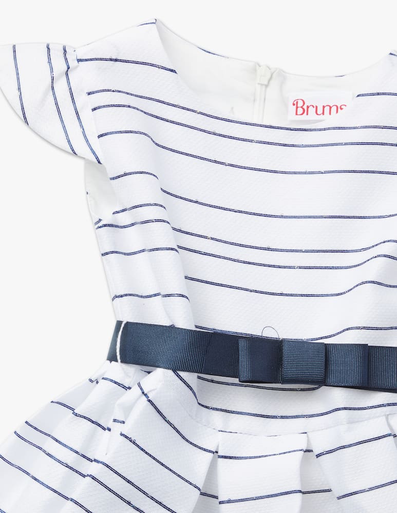 rinascente Brums Vestitino piquet rigato - Bianco