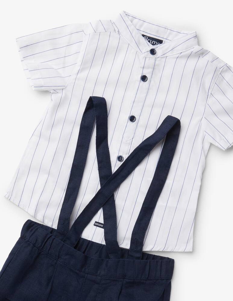 rinascente Brums Completo 2 pezzi camicia e pantalone corto - Bianco