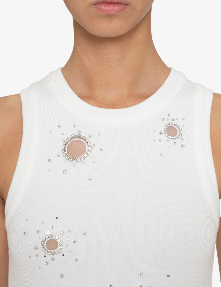 rinascente Des Phemmes Canotta classica con strass