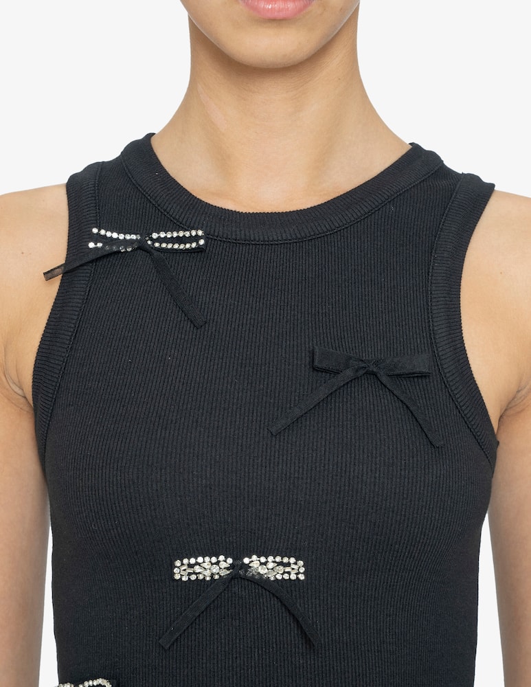 rinascente Des Phemmes Canotta con fiocchi gioiello