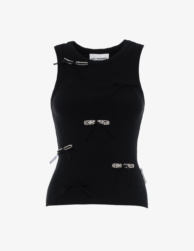 rinascente Des Phemmes Canotta con fiocchi gioiello