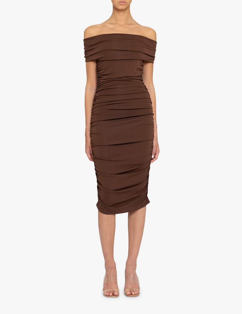 rinascente Des Phemmes Abito off shoulder arricciato