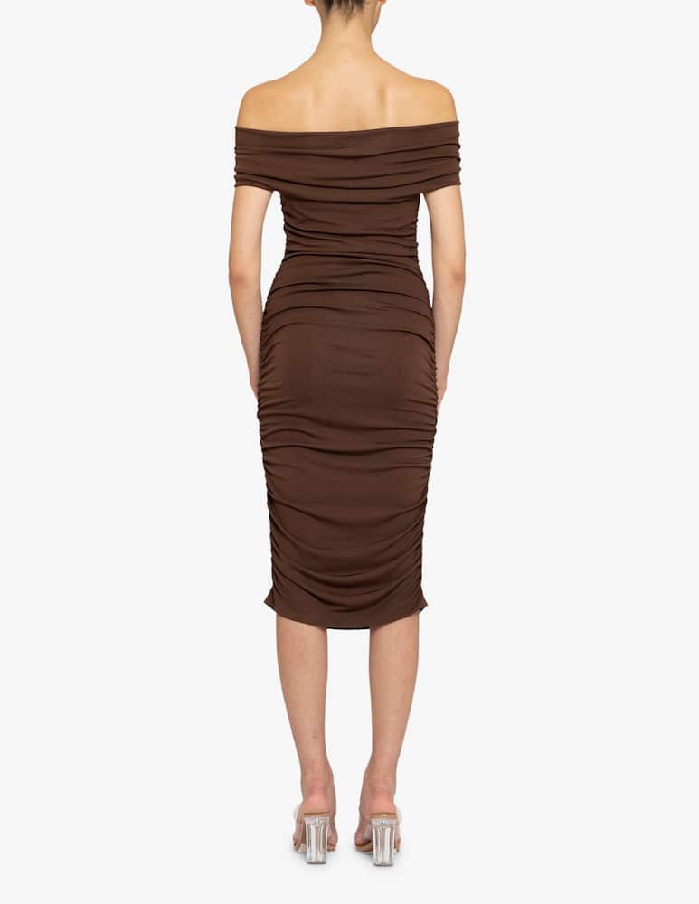 rinascente Des Phemmes Abito off shoulder arricciato