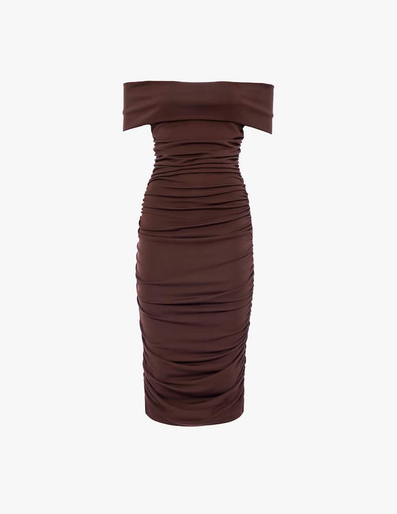 rinascente Des Phemmes Abito off shoulder arricciato