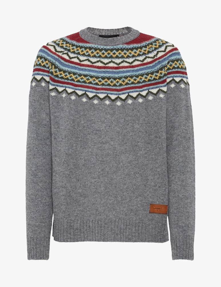 rinascente Dsquared2 Maglione patch in pelle