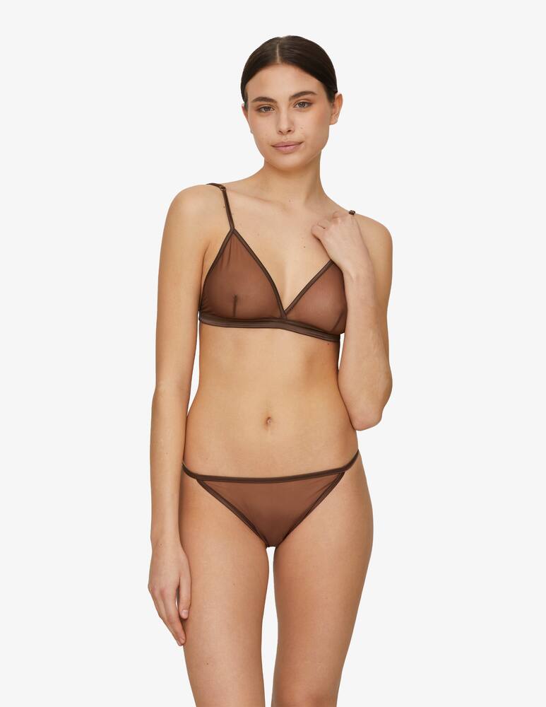 rinascente Chitè Zefiro tulle  bra - brown