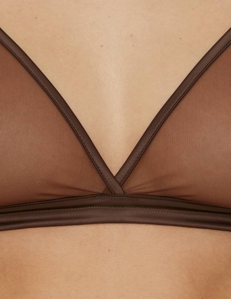 rinascente Chitè Zefiro tulle  bra - brown