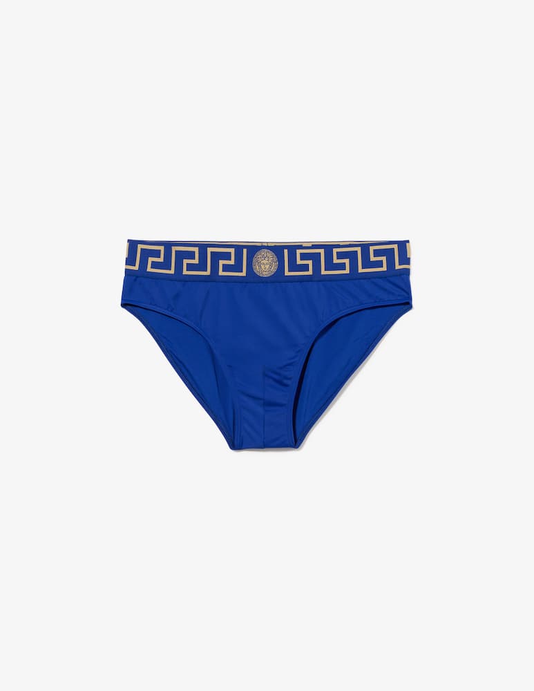 rinascente Versace Greca waistband swim slip