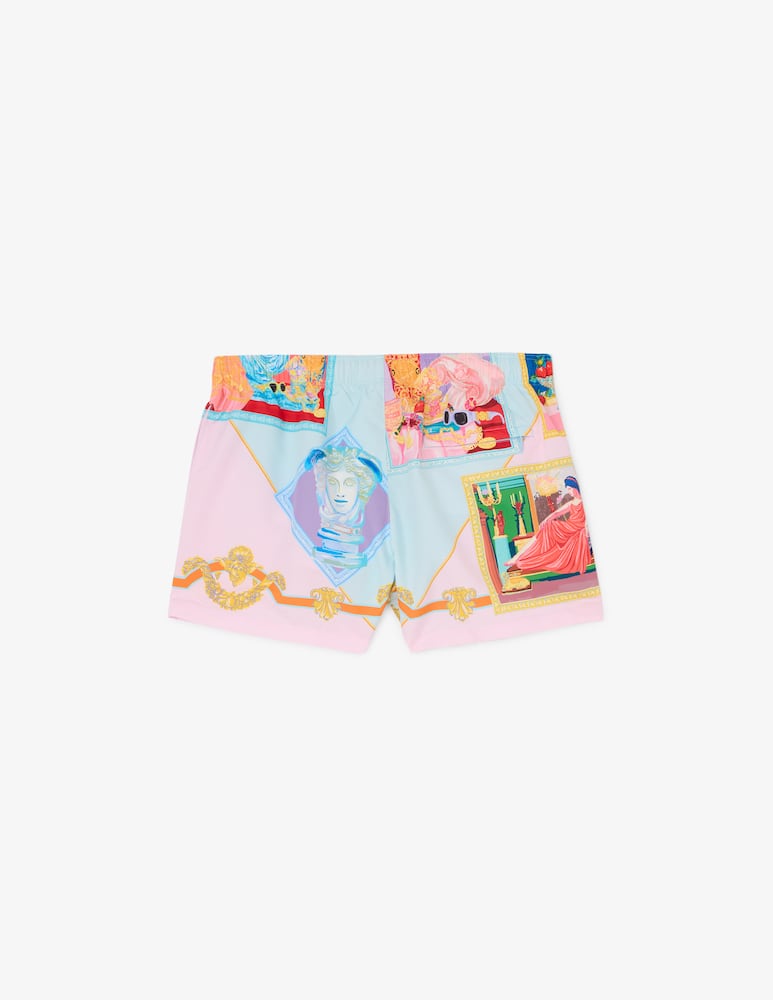 rinascente Versace Gallery print swim shorts