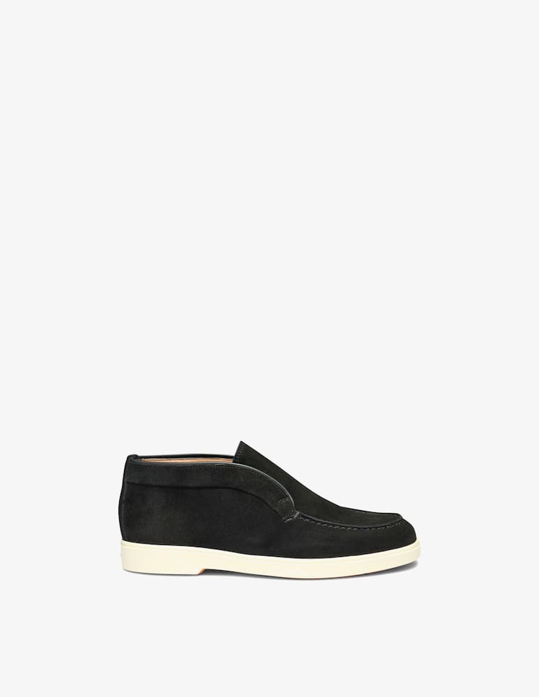 rinascente Santoni Black suede desert boot
