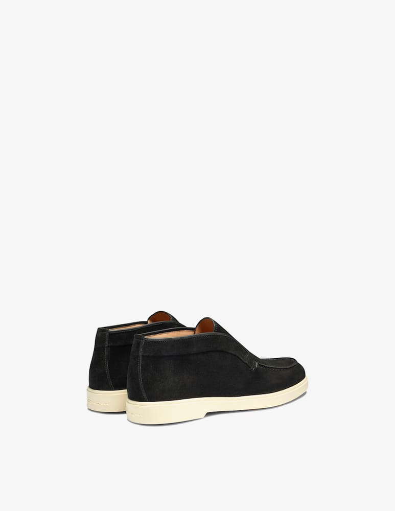 rinascente Santoni Black suede desert boot