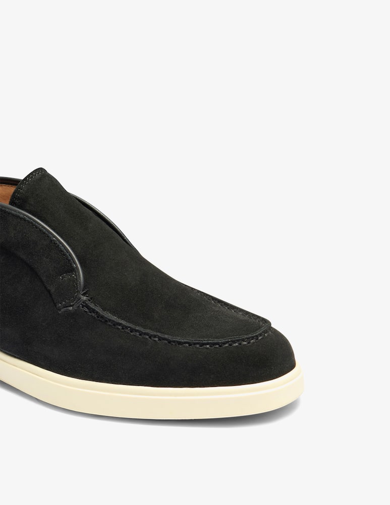 rinascente Santoni Black suede desert boot